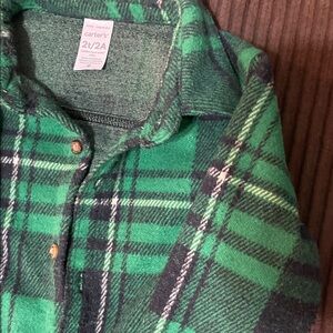 Carter's Green and Black Plaid Men's Shirt